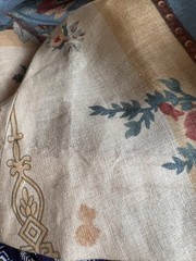 90s Vintage Ralph Lauren Country Linen Rose Floral Button Front Maxi Skirt 14