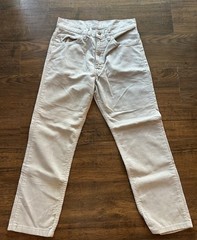 True Vintage Levi’s 80’s White Tab Corduroy Pants 29/30 Made In USA Talon Zip