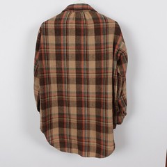 Vintage 70s H.I.S. Women’s Wool Flannel Button Shirt Loop Collar Size Medium USA