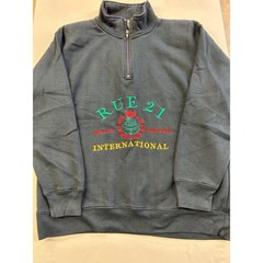 Vintage Rue 21 International 1/4 Zip Sweatshirt Embroidered Medium