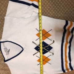 VTG Quantum 80s Golf Argyle Sweater Preppy Country Club SZ M Old Money Classic
