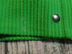VTG GOGO SHORTS MOD BRIGHT GREEN SNAP FRONT TEXTURED POLY 60’s 70’s WOMENS 9 10