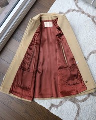 Vintage Pendleton Ladies Cape Coat Virgin Wool Tan – 1960s – Size 12 – Large