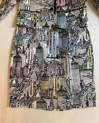 Vintage Louis Feraud “City Scene” Skirt Suit SZ 14 Germany