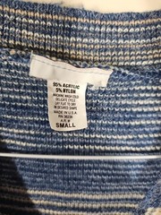 Vintage Denim Republic Vest Acrylic Geometric Design Size Small made In USA