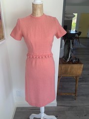 Toni Todd Vintage Mid Century Pink Dress Size 2