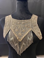 Embroidered Glass Beaded Dress Yoke Up-cycle or Frame as ART Edwardian – Flapper