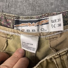 Vintage Bobbio Pants Womens Size 31 Brown Khaki Flat Front Retro Casual 80s