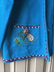 Vintage Berty 1940s-50s Embroidered Mexican Souvenir Jacket Beautiful Colors 12