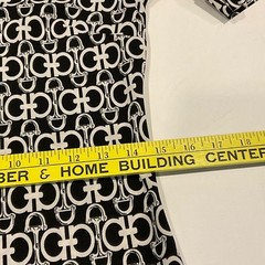 Vintage hot papaya women’s black white geometric print dress minimalist medium L
