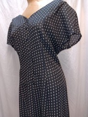 Vintage 1980’s Black & White Rayon Dress by Wild Rose Size Large