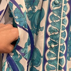 Vintage Emilio Pucci For R Duster Robe Small 10-12 Made In USA 8 Buttons