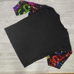 Vintage cotton cedars sequin crossing guard teacher school long sleeve shirt lg