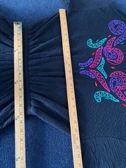 Vintage 80s 90s Black Embroidered Bling Jumpsuit Romper One Piece Retro Medium