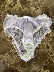 NWOT 90s Oily Wet Look Second Skin Sissy Shiny Satin Sissy Panties Thong Sz M