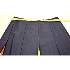 Vintage Skirt Top Set St Andrews Size S/M 60s Blue Multicolor Pleats Thick Wool