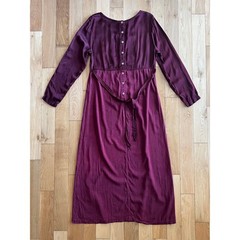 Vintage Johnny Was Collection Long Sleeve Embroidered Maroon Maxi Dress Womens L