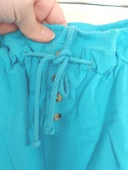 Vintage Justin Allen Bright Blue Dropped Yoke Drawstring Waist Pants Size Large