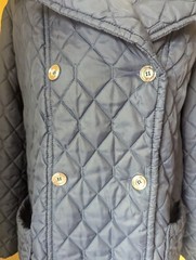Vintage 80’s Montgomery Ward Quilted Jacket Dark Blue Womens Size 18 1/2 Large