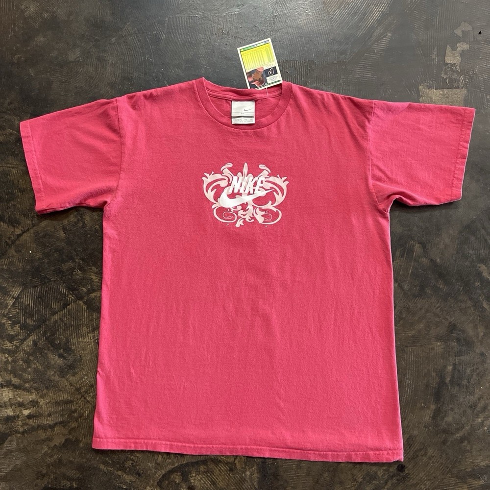 Y2K Nike Tribal Floral Women’s Pink Shirt Size XL
