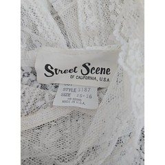 Vtg Street Scene Victorian Style Layered Overlay Sheer Lace Dress Sz 15/16 *Read