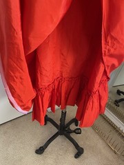 Vintage 80s ROSE TAFT COUTURE Red Evening Gown Dress READ CONDITION