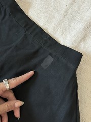 1880s Victorian Antique Black Mourning Gabardine Long Skirt Womens XXXS 20in
