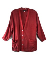 Vintage CAROL ANDERSON COLLECTION Womens Large Red Cardigan