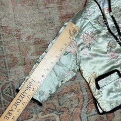 VTG Satin Brocade Asian Jacket Kids Insulated Rayon- Peony Brand- ShangHai China