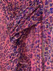 Sara Fredrick’s 1960s Vintage Pink Glitter Versatile Silk Wraparound Scarf Dress