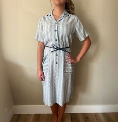 BNWT 1960s Vintage Rockabilly Housedress Shirt Dress by A Dixie Love Frock 14.5