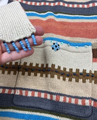 Vtg Storybook Knits Sz S Long Cardigan Sweater Southwest Embroidered Beading NEW