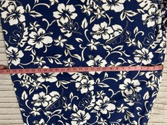Vintage Hilo Hattie Hawaiian Dress M Blue Hibiscus Floral Made In Hawaii Cotton