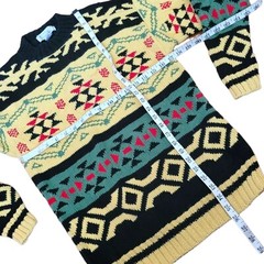 Vintage Cambridge Aztec Knit Sweater SZ M Dry Good Pullover Tribal Southwestern