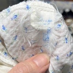 Kittens by Katz Floral Lace Empire Waist Maxi Nightgown White Blue Vintage