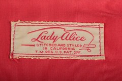 VTG Women’s 50s Red Orange Grosgrain Shirtwaist Dress Sz M 1950s