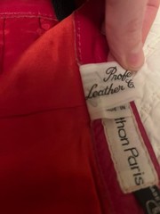 Vintage 90s Jonathan Paris Red Genuine Leather Pencil Skirt Womens 5/6 Argentina