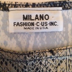 Vintage Milano Python Long Sleeve Shift Dress