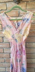 VTG 30s Floral Print Bias Cut Dress Sz XS? Old Hollywood Regency Art Deco READ