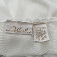 Vintage Delicates women’s M Ivory Lace Slip Dress Lingerie Coquette empire waist