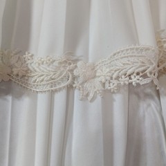 JCPenney Fashions Vintage Wedding Dress Train Long Sleeve Blouson Union Tag Sz10