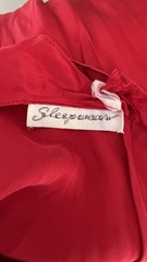 Vtg Silkscreen Red Camisol Lingerie 100% Washable Silk size S