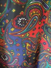 Vtg 70s Sara Stephen Polyester Shirt Button Loud Psychedelic Paisley Mulitcolor