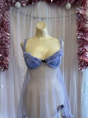 Vintage Y2K 2000s Babydoll Lingerie Cami Top Purple Frilly Victoria’s Secret S