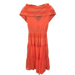 1950s Vanity Fair Nightgown Coral Lace Portrait Collar Mid-Century Glamour 34