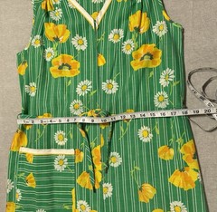 Vintage 60s 70s Komar house dress Floral USA made Patio Hostess Retro Summer