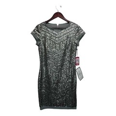 NWT Gorgeous silver sequence dress by Vince Camuto Luxury designer Size 6