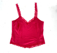 Vintage Warners Shine On Fuchsia Lace Camisole 32 USA Made Lingerie Top Coquette