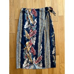 Vintage Hilo Hattie Hawaiian Original Wrap Midi Skirt Floral Womens Size M