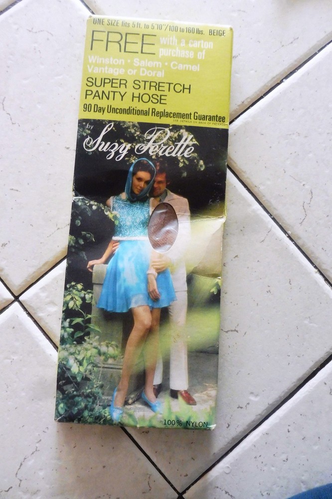 NIP NOS VINTAGE SUZY PERETTE NYLON PANTY HOSE ONE SIZE – BEIGE